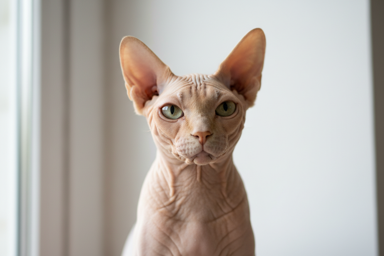 Chat sans poil : races, soins, budget et précautions avant l’adoption