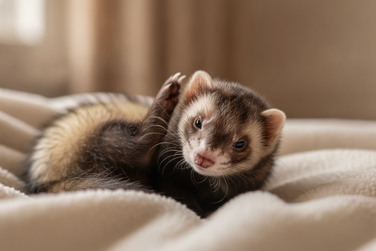 Furet qui se gratte : quand faut-il s’inquiéter et que faire ?