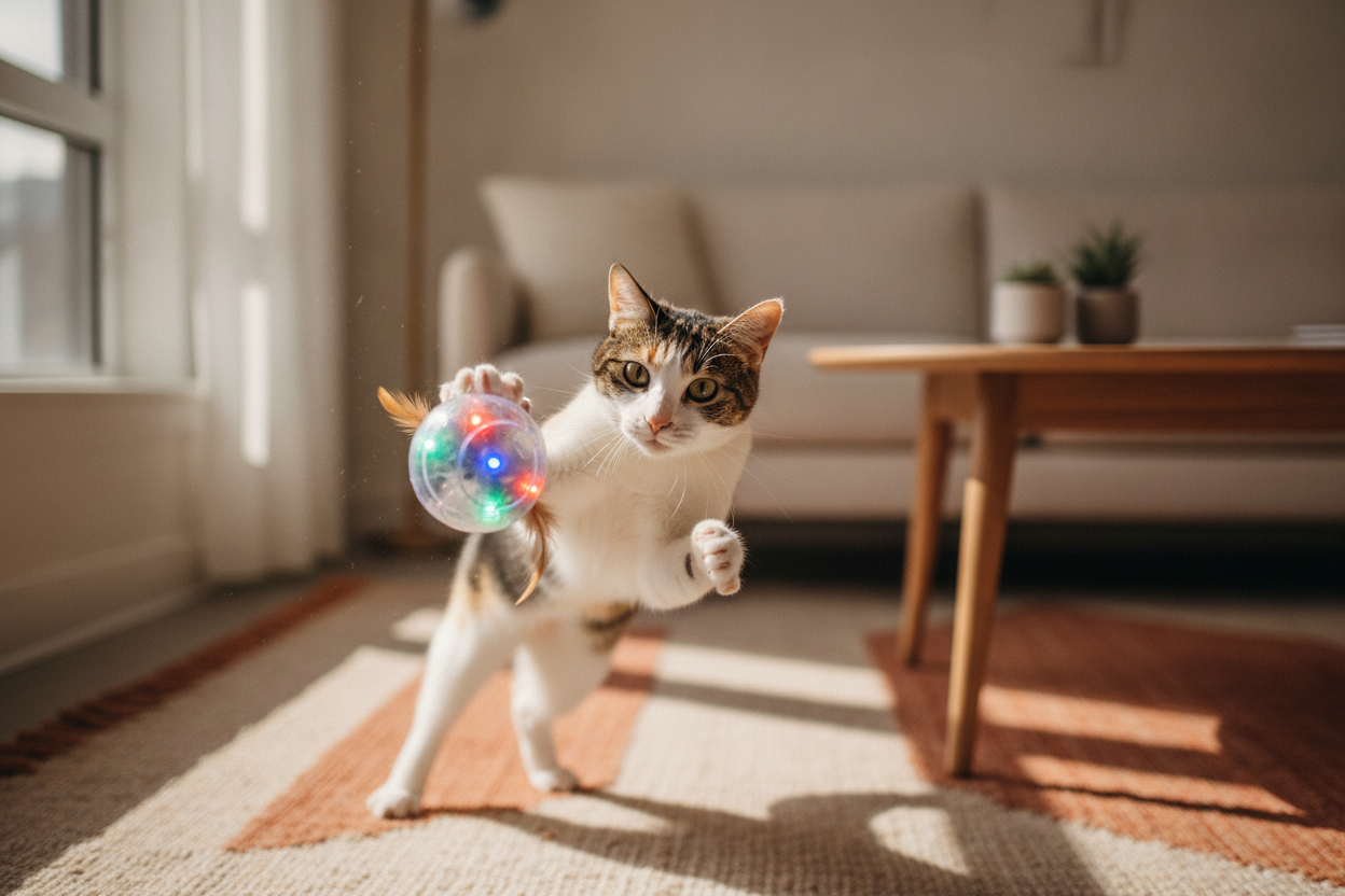 Jouets pour chat d’intérieur : lesquels choisir pour stimuler un félin en appartement