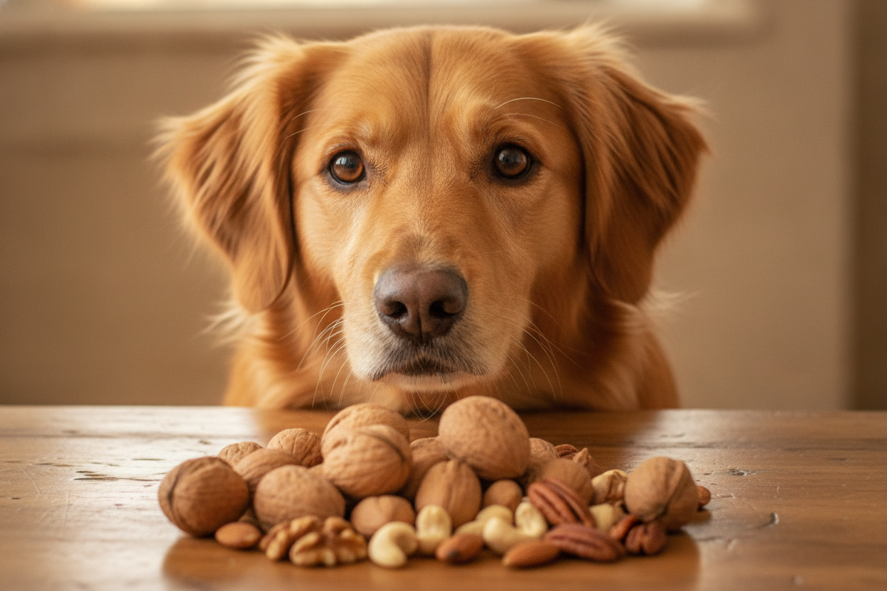 Peut-on donner des noix à un chien ? Risques, précautions et bons réflexes