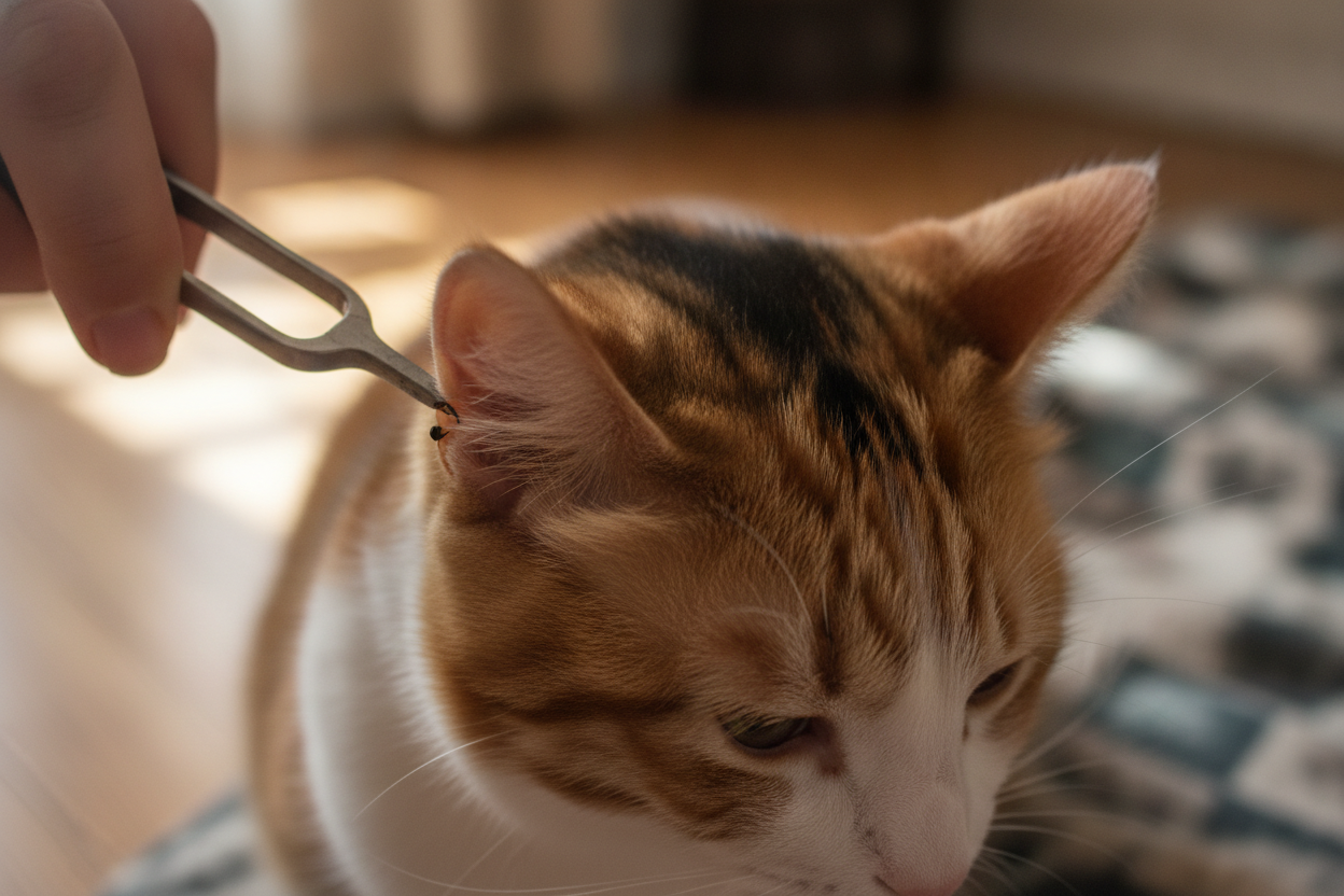 Tique sur un chat : comment l’identifier, l’enlever et protéger votre félin